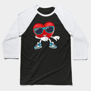 Flossing Hearts Dance Challenge Valentines Day Baseball T-Shirt